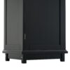 Tall Bathroom Storage Cabinet With Glass Doors, Free-Standing, Two Drawers, And Adjustable Shelves, MDF Board, Painted Perfect For Displaying Your Favorite Items - Black - Image 20