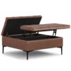 Laura - Lift Top Storage Ottoman - Brown - Image 3