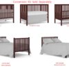Crib 5 In 1 Convertible, Converts From Baby Crib To Toddler Bed, Fits Standard Full Size Crib Mattress - Espresso - Image 11