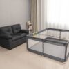 Fabric Baby Playpen, Baby Fence Play Area With Anti Slip Base - Gray - Image 3