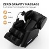 Massage Chair Recliner With Zero Gravity With Full Body Air Pressure - Black - Image 5