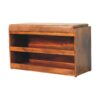 Buffalo - Hide Pull Out Shoe Storage Bench - Chestnut - Image 4