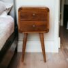 Mini Curved Nightstand - Beige Brown - Image 11
