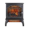 18 Inch 3D Flame Electric Infrared Quartz Fireplace Stove With Remote Control - Black - Image 9