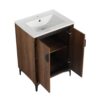 Modern 24'' Bathroom Vanity With Top Sink Storage Cabinet - Brown - Image 13