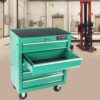 5 Drawers Multifunctional Tool Cart With Wheels - Green - Image 2