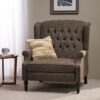 Dunham - Contemporary Fabric Tufted Oversized Pushback Recliner - Brown - Image 7
