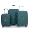 Expandable Hardshell Suitcase Double Spinner Wheels Pp Luggage Sets Lightweight Durable Suitcase With Tsa Lock, 3 Piece Set (20/24/28) - Green - Image 4