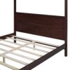 Queen Size Canopy Platform Bed With Headboard And Footboard, Slat Support Leg - Espresso - Image 6