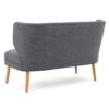 Classic Upholstered Loveseat With Curved Backrest - Gray - Image 10