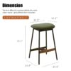 Modern Bar Stools Comfortable & Stylish Counter Height And Bar Height Bar Stools, Soft Upholstered, Backless For Kitchen, Dining Room Bar Chairs (Set of 2) - White - Image 6