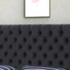 Annecy - Contemporary Upholstered Full / Queen Fabric Headboard - Charcoal Gray - Image 7