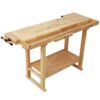 55" Wood Workbench For Garage Workshop And Home - Natural - Image 9