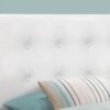 Twin Size, Bed Headboard Only, Upholstered, Transitional - White - Image 2