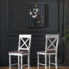 Mountina - 24" Tall Bar Stools (Set of 2) - Brown / White - Image 6