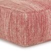 Nate - Square Pouf - Patterned Maroon Melange - Image 3