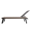 Waterloo - Chaise Lounge With Attached Wood Side Table (Set of 2) Adjustable Eucalyptus Wood And - Gray / Black - Image 4