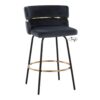 Cinch - Contemporary Fixed Height Counter Stool With Swivel With Round Footrest (Set of 2) - Black - Image 2
