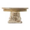Cake Stand, Cake Plate With Magnesium Base - Cream / Brown - Image 3