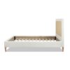 Haley - Queen Upholstered Cane Back Platform Bed - Antique White - Image 2