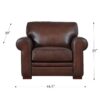 Brookfield-Top Grain Leather Chair - Caramel - Image 5