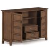 Burlington - Tall TV Media Stand - Rustic Natural Aged Brown - Image 2