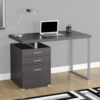 Computer Desk For Home Office, Laptop, Left, Right Set - Up, Storage Drawers, Contemporary & Modern - Gray - Image 3