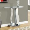 Accent Console Table For Entryway, Mirror, Transitional - Silver - Image 2