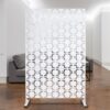 Outdoor & Indoor Privacy Screen Metal Privacy Screen, Freestanding Decorative Privacy Screen For Deck Balcony, Privacy Fence Panels - White - Image 11