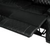 Home Theater Seating Manual Recliner With Cup Holder, Hide - Away Storage Reclining Sofa For Living Room, Home Theater - Black - Image 19