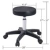 72.8" Massage Salon Tattoo Chair With Two Trays Esthetician Bed With Hydraulic Stool, Multi-Purpose 3-Section Facial Bed Table, Adjustable Beauty Barber Spa Beauty Equipment - Black - Image 7
