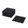 Interlocking Deck Tiles Plastic Waterproof Outdoor All Weather Anti-Slip Bathroom Shower Balcony Porch Strong Weight Capacity Upto 440 Lbs, Pebble Stone Pattern Pack Of 24 - Black - Image 17