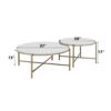 Zaidee - Marble Top Nickel Nesting Table Set - White - Image 5