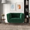 Addison - Lounge Chair Dark - Brown / Dark Green - Image 7