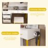 Elegant Makeup Vanity With Led Lights & Power Outlet - White - Image 8