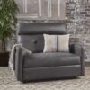 Alma - Contemporary Upholstered Loveseat Recliner - Slate - Image 6