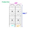 2 Pack Garden Metal Trellis Rustproof Trellis For Climbing Plants Outdoor Flower Support - Black - Image 14