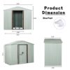 Ry-Sdyx56-W Outdoor Metal Storage Shed - White - Image 9