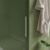 Frameless Shower Door, Sliding Shower Door, Premium 5 / 16" (8Mm) Thick Tempered Glass Shower Enclosure With Towel Bar, Double Side Easy Clean Coat, Finished With Buffer - Brushed Nickel - Image 13