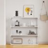 Multifunctional 4 Tier Book Shelf & Coffee Table For Living Room Bedroom Dining Room Study Entryway, Creative Furniture Floor Bookshelf, Minimalist Organizer Storage Shelves - White - Image 7
