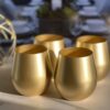 Leadingware Metallic Plastic Wine Glasses (Set of 4), Bpa Free, Unbreakable, 18Oz - Gold - Image 4