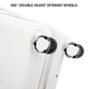 Set 3 Pieces 20" / 24" / 28" Abs Spinner Wheel Luggage, Matching Color, With Combination Lock - White - Image 12