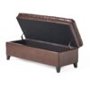 Cancia - Wide Tufted Rectangle Storage Ottoman - Brown - Image 11