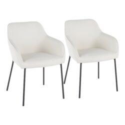 Daniella - Contemporary Dining Chair (Set of 2) - Black / Cream