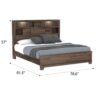 Plinz - King Bookcase Bed - Brown - Image 7