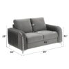 Wenona - 3 Piece Living Room Set Sofa Loveseat Chair - Gray - Image 16