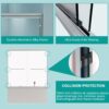 Double Sliding Bathtub Shower Door, Semi Frameless Bypass Tub Door, 1 / 4" 6Mm Tempered Glass With Explosion Proof Film, Adjustable Aluminum Alloy Frame 24D03 T60Bnx - Brushed Nickel - Image 7