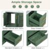 Traditional Bathroom Vanity With Resin Sink Combo Set, Bathroom Cabinet With Two Doors And Four Drawers - Green - Image 9