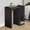 Accent Side Table, Narrow, Small, Contemporary & Modern - Brown - Image 4