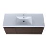 Floating 48" Bathroom Vanity With Resin Sink And Soft Close Doors California Plywood - California Walnut - Image 12